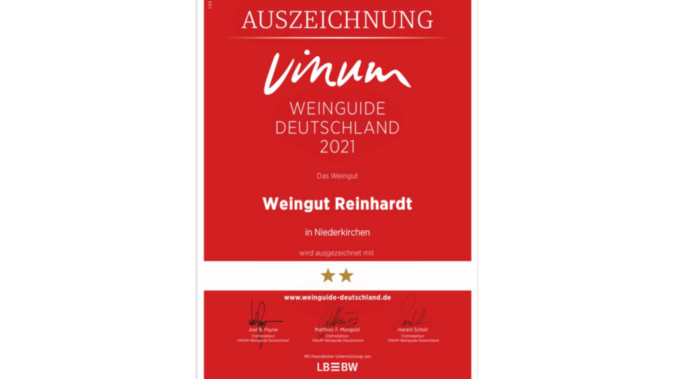 Vinum 2021-Weingut Reinhardt